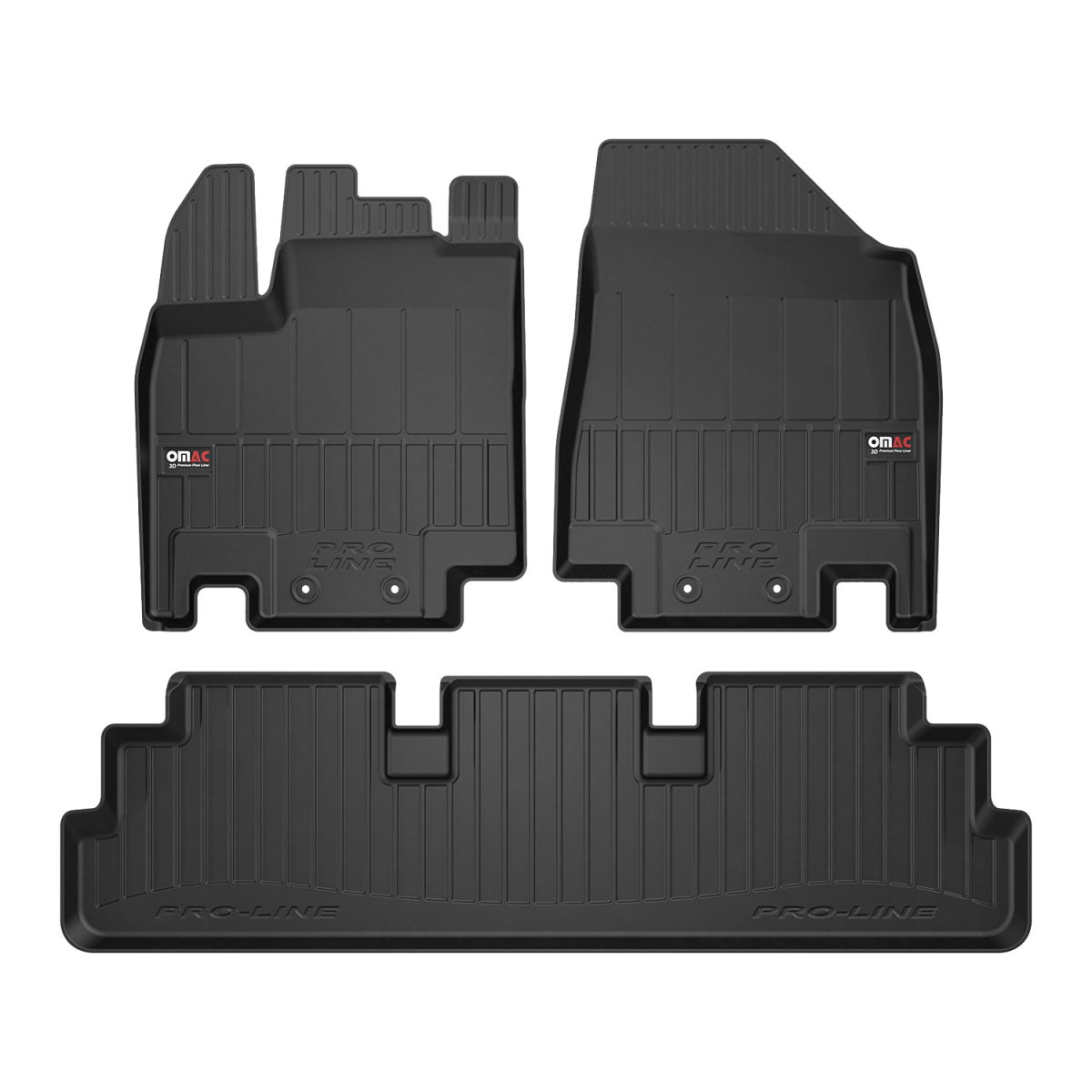 Nissan Pathfinder Floor Mat - Omac - Proline Premium TPE 3 Pcs - Black - 2022-2025